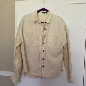 Ivory Denim Shacket - Size - M